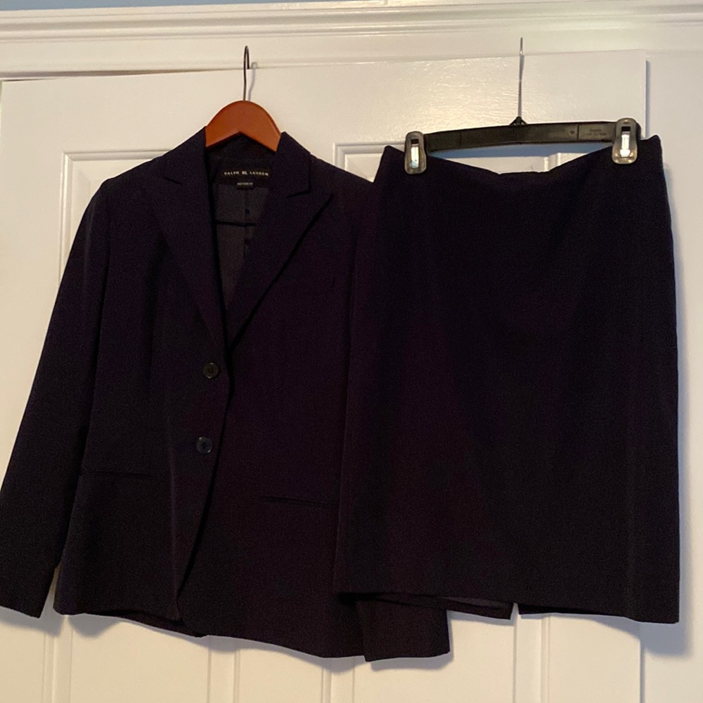 Ralph Lauren Navy Skirt Suit Set